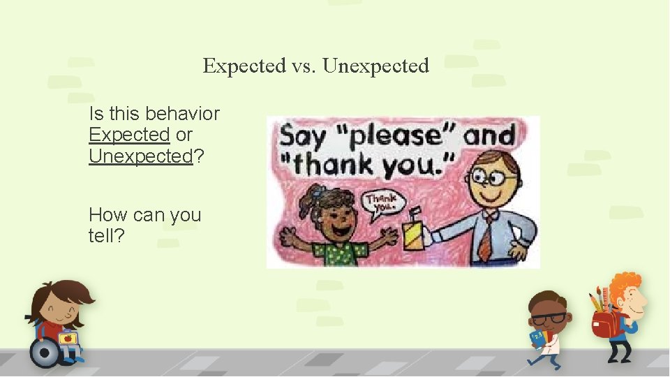 Expected vs. Unexpected Is this behavior Expected or Unexpected? How can you tell? 