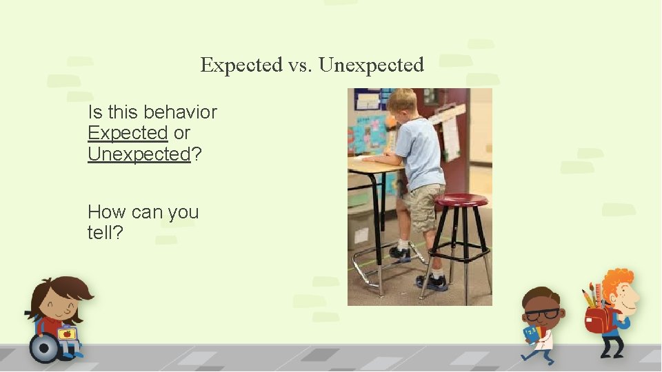 Expected vs. Unexpected Is this behavior Expected or Unexpected? How can you tell? 