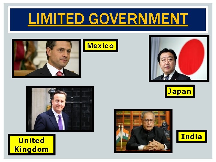 LIMITED GOVERNMENT Mexico Japan United Kingdom India 