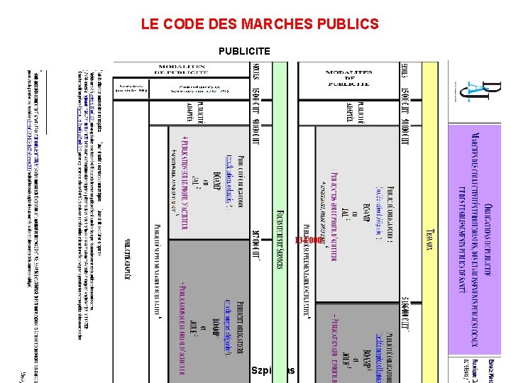 LE CODE DES MARCHES PUBLICITE 134 000 Sophie Szpirglas 