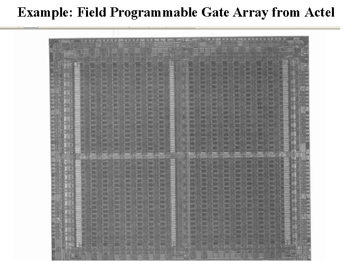 Example: Field Programmable Gate Array from Actel 