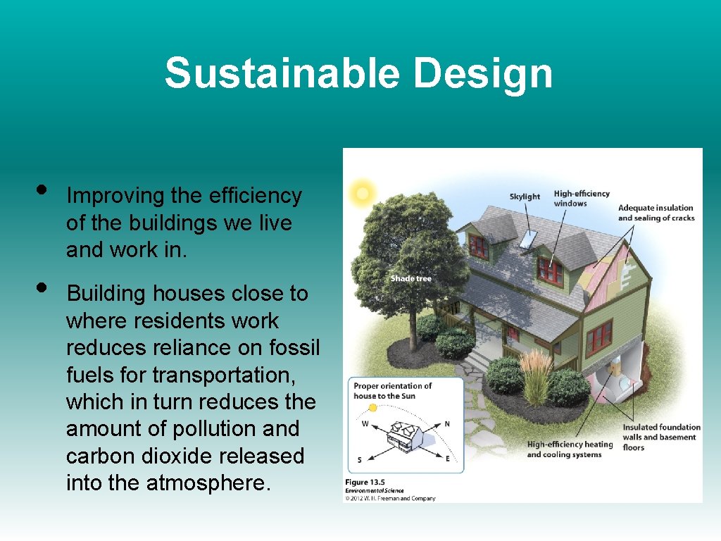 Sustainable Design • • Improving the efficiency of the buildings we live and work
