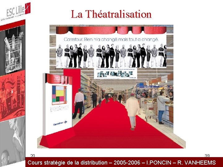 La Théatralisation 25/11/2020 39 Cours stratégie de la distribution – 2005 -2006 – I.