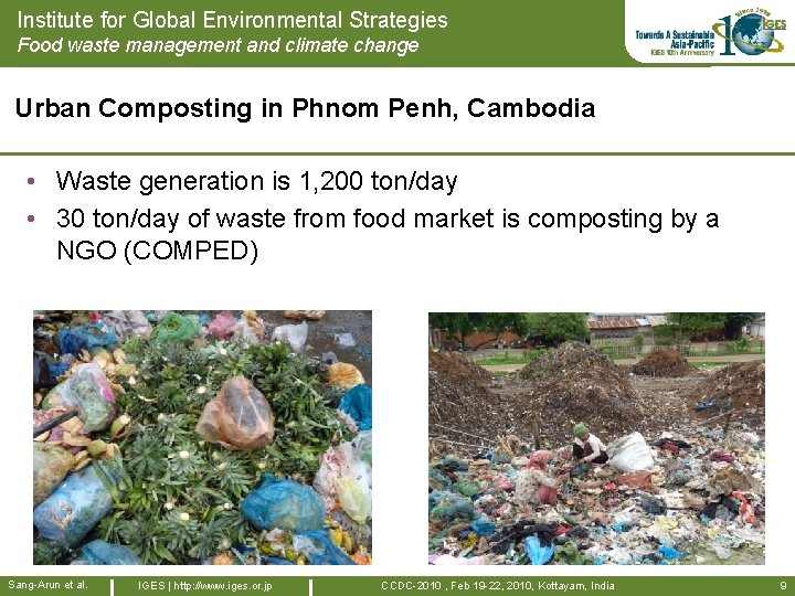 Institute for Global Environmental Strategies Food waste management and climate change Urban Composting in