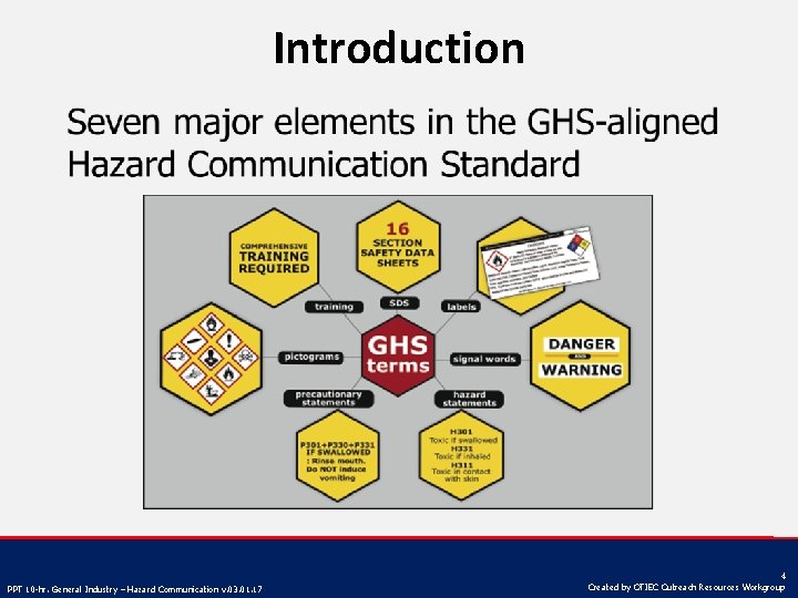 Introduction PPT 10 -hr. General Industry – Hazard Communication v. 03. 01. 17 4