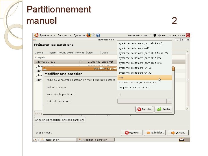 Partitionnement manuel 2 