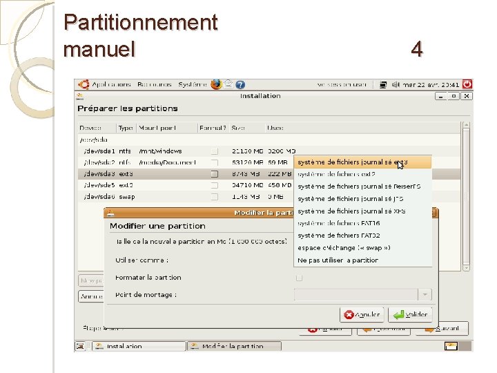 Partitionnement manuel 4 