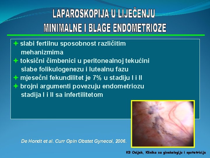  slabi fertilnu sposobnost različitim mehanizmima toksični čimbenici u peritonealnoj tekućini slabe folikulogenezu i