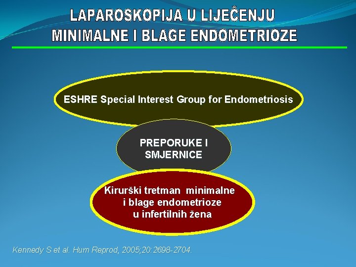 ESHRE Special Interest Group for Endometriosis PREPORUKE I SMJERNICE Kirurški tretman minimalne i blage