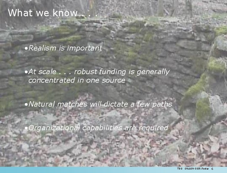 What we know. . . • Realism is important • At scale. . .