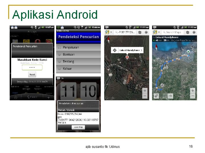 Aplikasi Android ajib susanto fik Udinus 16 