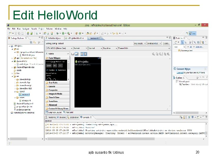 Edit Hello. World ajib susanto fik Udinus 20 
