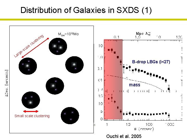 Distribution of Galaxies in SXDS (1) ing r ste r ge La sc ale