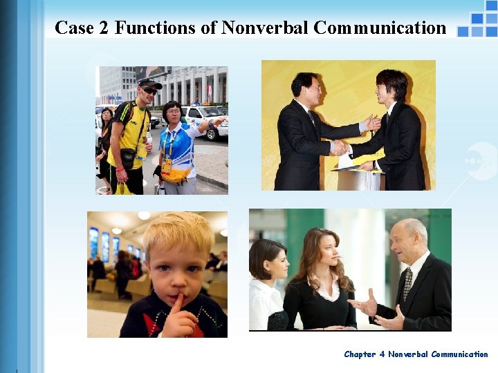 Case 2 Functions of Nonverbal Communication Chapter 4 Nonverbal Communication 