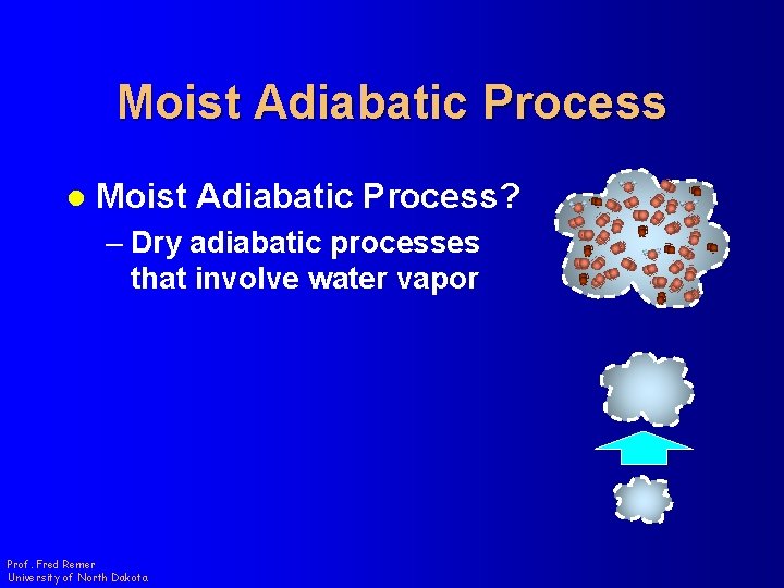 Moist Adiabatic Process l Moist Adiabatic Process? – Dry adiabatic processes that involve water
