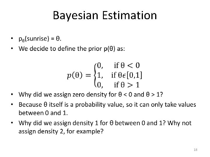 Bayesian Estimation • 18 