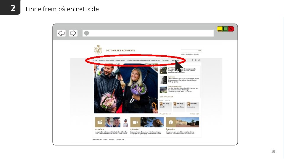 2 Finne frem på en nettside 15 