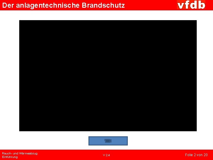 Der anlagentechnische Brandschutz Rauch- und Wärmeabzug Einführung V 2. 4 Folie 2 von 20