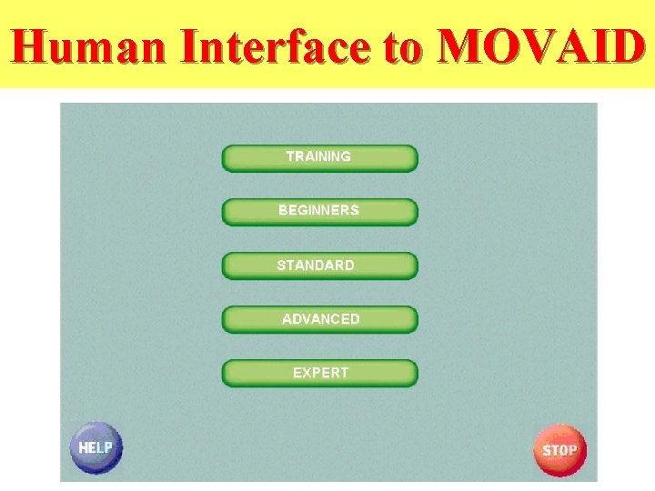 Human Interface to MOVAID 