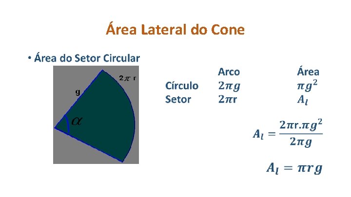 Área Lateral do Cone • 
