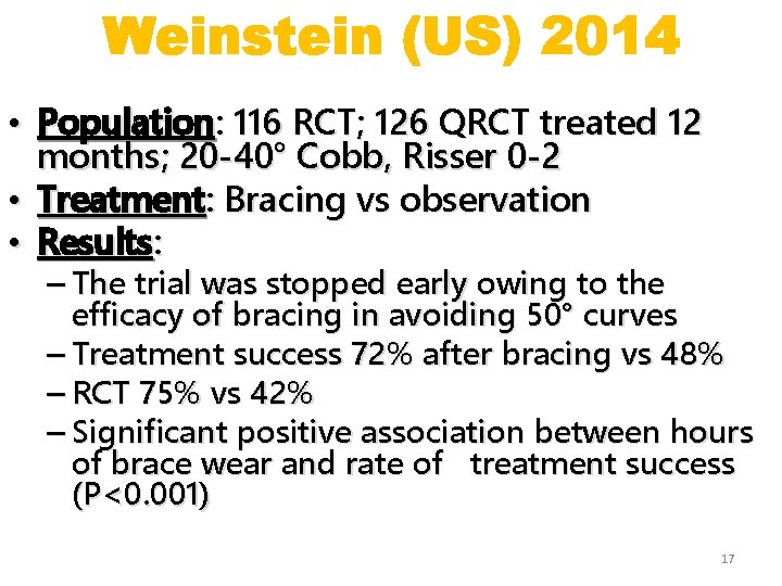 Weinstein (US) 2014 • Population: 116 RCT; 126 QRCT treated 12 months; 20 -40°