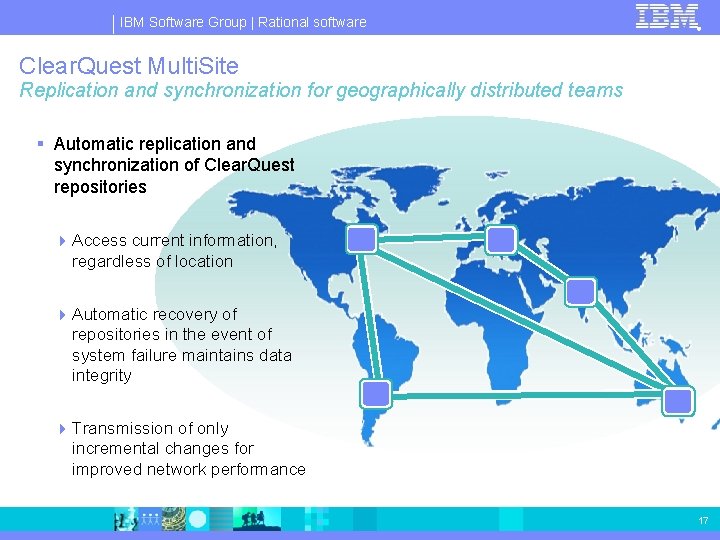 IBM Software Group | Rational software ® Clear. Quest Multi. Site Replication and synchronization