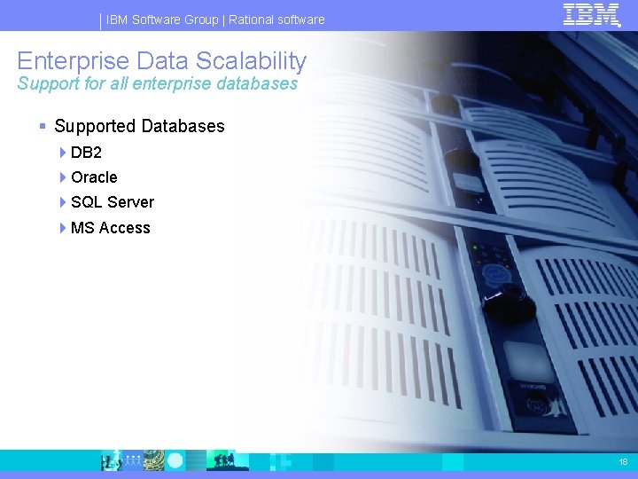 IBM Software Group | Rational software ® Enterprise Data Scalability Support for all enterprise