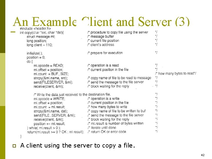An Example Client and Server (3) 1 -27 b p A client using the