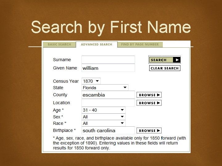 Search by First Name 