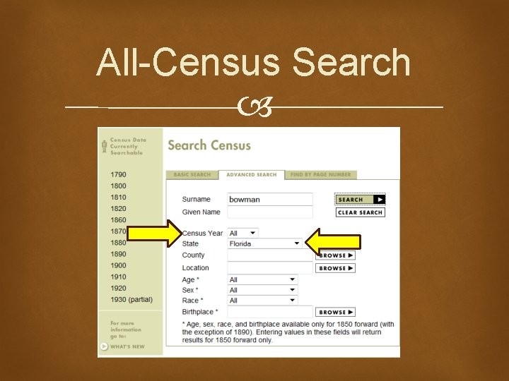 All-Census Search 