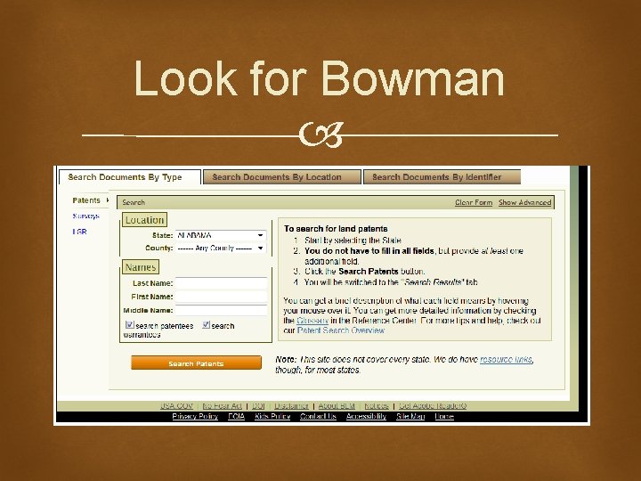 Look for Bowman 