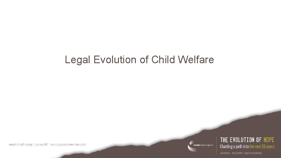 Legal Evolution of Child Welfare 