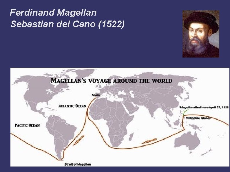 Ferdinand Magellan Sebastian del Cano (1522) 