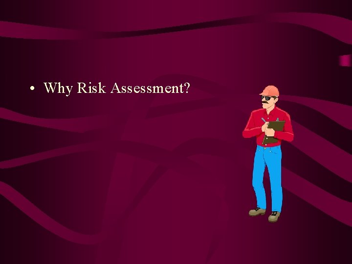  • Why Risk Assessment? 