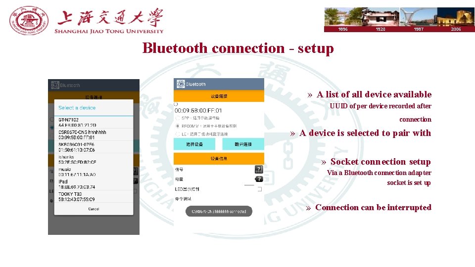 1896 1920 1987 Bluetooth connection - setup » A list of all device available