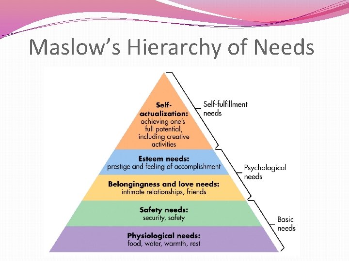 Maslow’s Hierarchy of Needs 