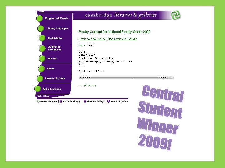 Central Student Winner 2009! 