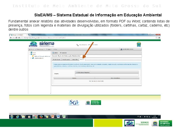 Instituto de Meio Ambiente de Mato Grosso do Sul Sis. EA/MS – Sistema Estadual