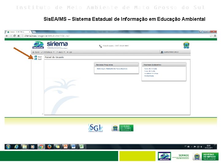 Instituto de Meio Ambiente de Mato Grosso do Sul Sis. EA/MS – Sistema Estadual