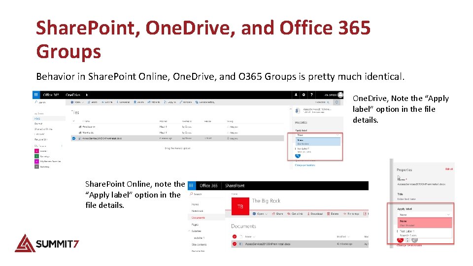 Share. Point, One. Drive, and Office 365 Groups Behavior in Share. Point Online, One.