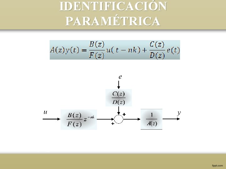 IDENTIFICACIÓN PARAMÉTRICA 