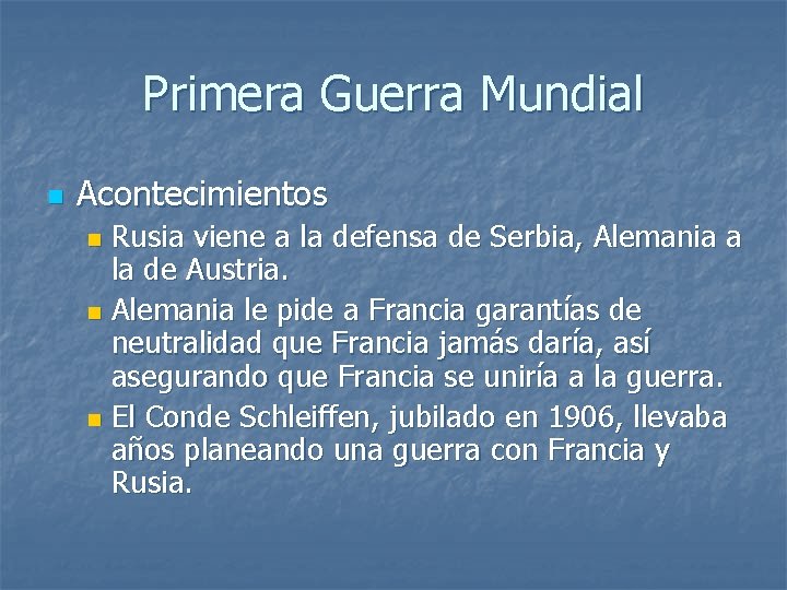 Primera Guerra Mundial n Acontecimientos Rusia viene a la defensa de Serbia, Alemania a