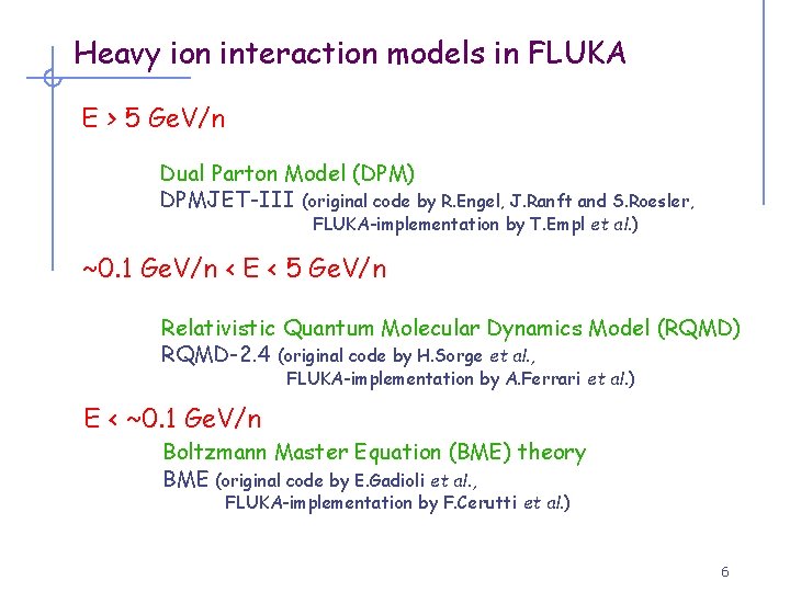 Heavy ion interaction models in FLUKA E > 5 Ge. V/n Dual Parton Model