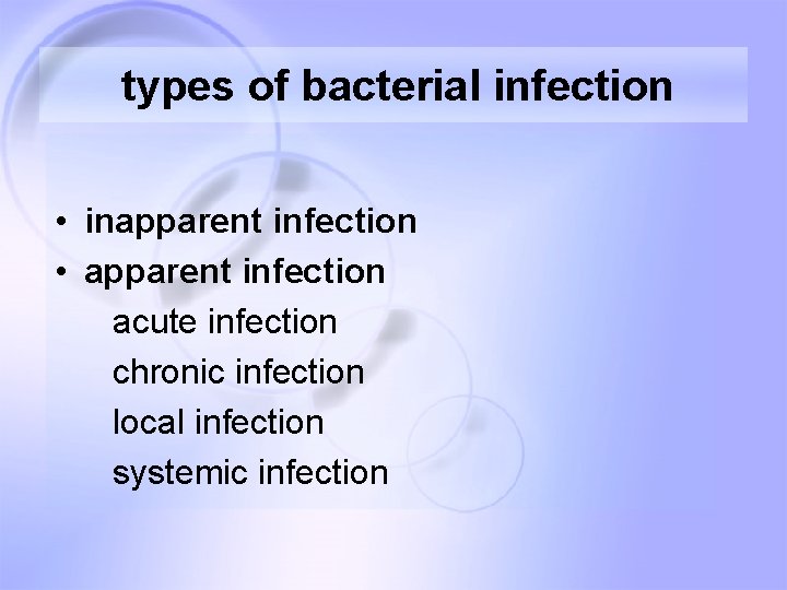 Bacterial Infection and Pathogenesis infection Conception factors pathogen
