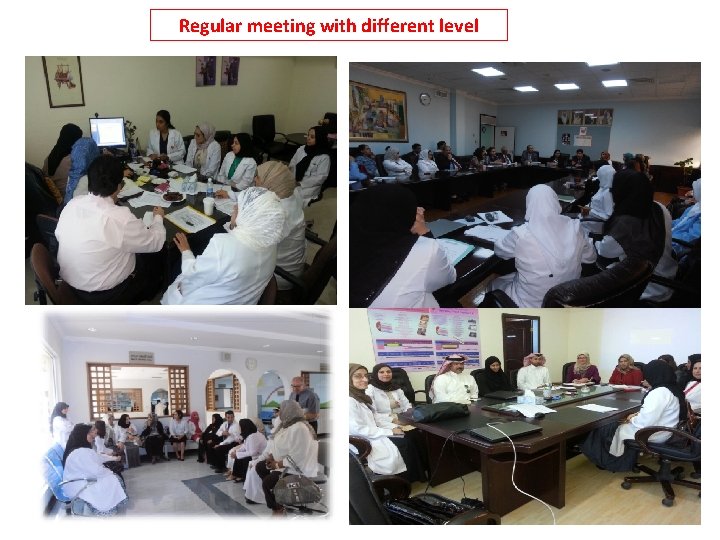 Regular meeting with different level 