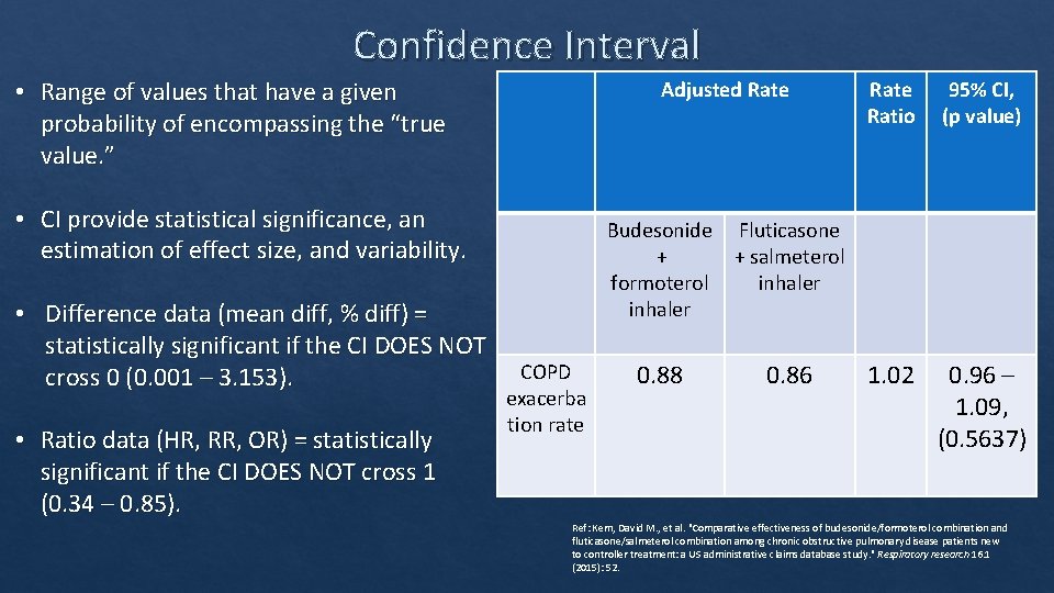 Confidence Interval • Range of values that have a given probability of encompassing the