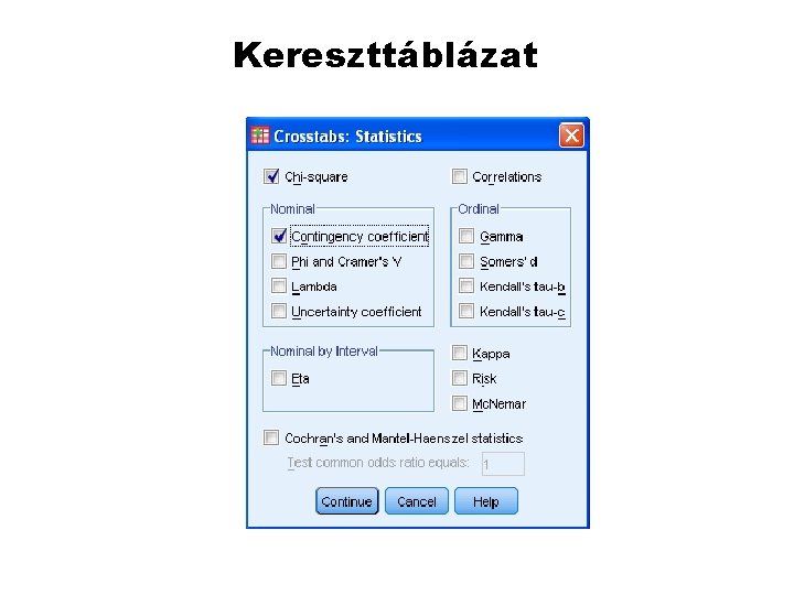 Kereszttáblázat 