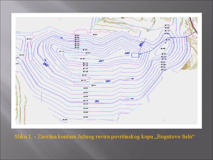 Slika 1. - Završna kontura Južnog revira površinskog kopa „Bogutovo Selo“ 