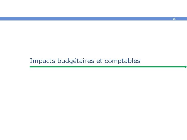 16 Impacts budgétaires et comptables 