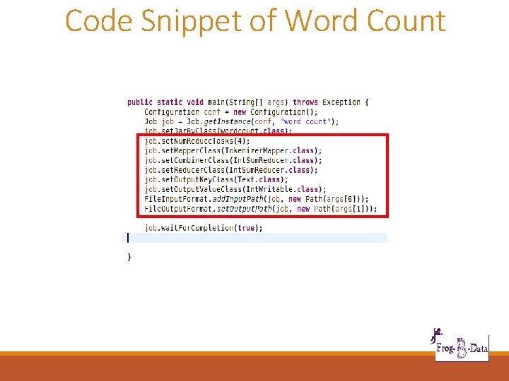 Code Snippet of Word Count 